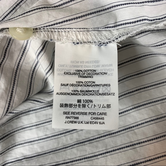 MADEWELL Button Down Shirt Navy Stripe Embroidered - Picture 7 of 8